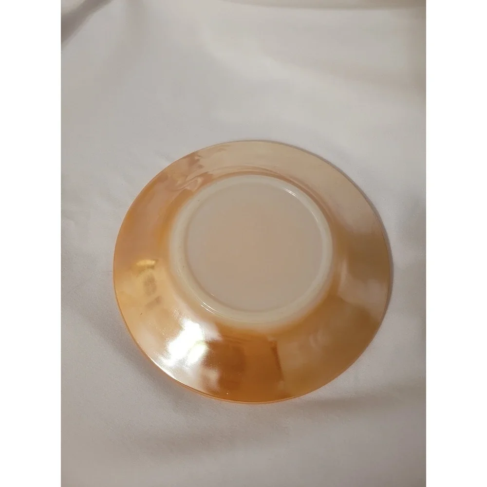 Fire King Peach Lustre Saucer Dish 6